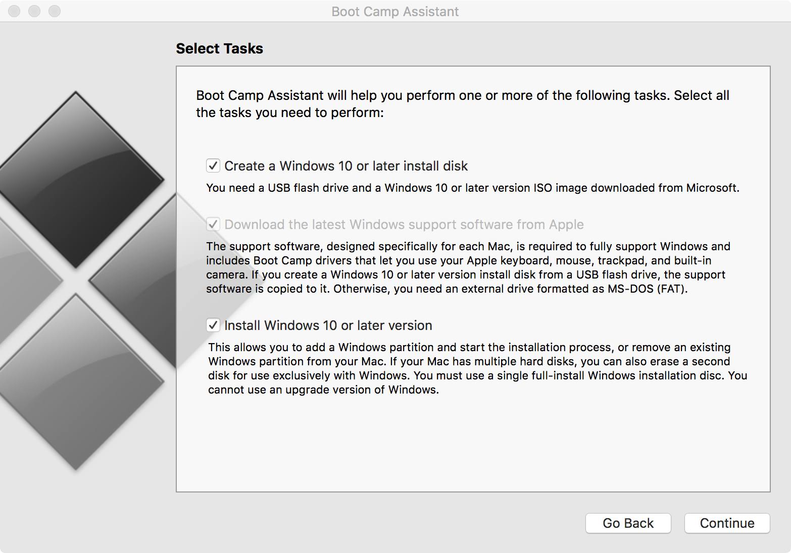 windows boot camp for mac book pro